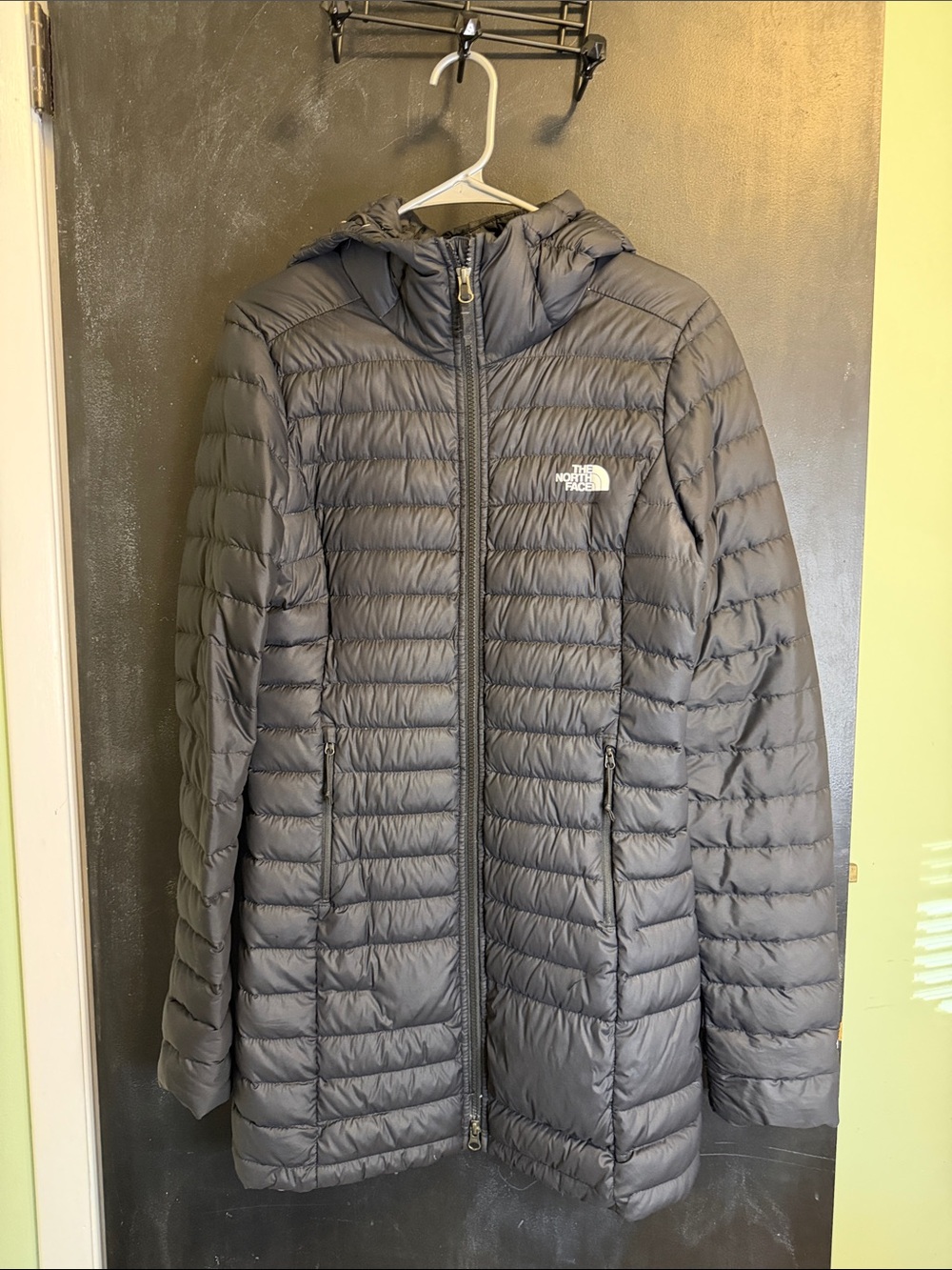 The North Face Women's Stretch Down Parka Jacket Black 700-Fill EUC NF0A4P6J